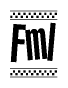The clipart image displays the text Fml in a bold, stylized font. It is enclosed in a rectangular border with a checkerboard pattern running below and above the text, similar to a finish line in racing. 