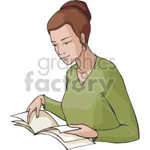 woman reading some papers