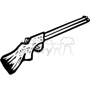 The image illustrates a clipart of a shotgun, a firearm typically used in hunting and sport shooting.