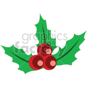 christmas holly berries icon