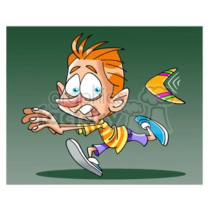 image of boy being chased by boomerang