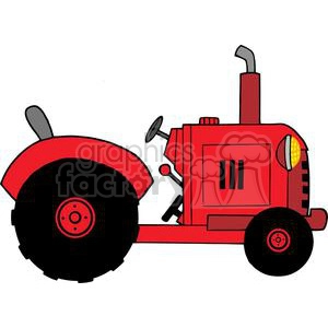 Vintage Red Farm Tractor