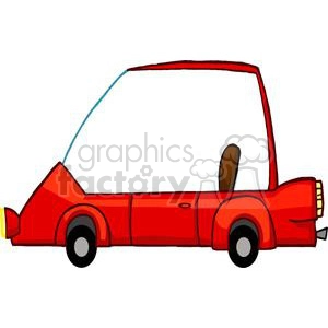 Cartoon red sports car