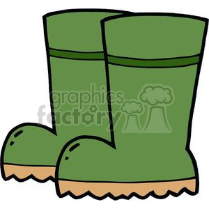 Green garden boots