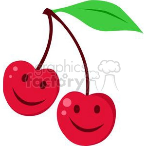 red cartoon cherries