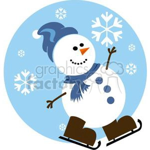 snowman ice skating