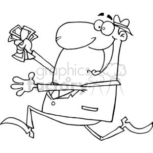 3150-Happy-Businessman-Running-With-Dollars-In-Hand