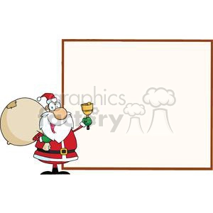Jolly-Santa-Presenting-A-Blank-Sign-Board
