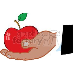 4103-African-American-Business-Hand-Holding-Red-Apple