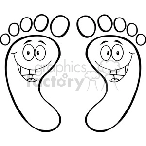 happy-feet-outline-cartoon