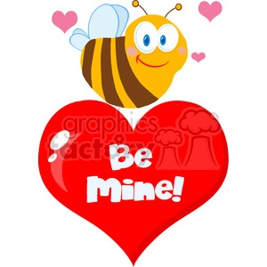 102582-Cartoon-Clipart-Cute-Bee-A-Red-Heart