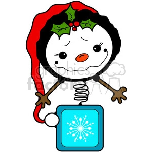 Snowman Bobblehead in color