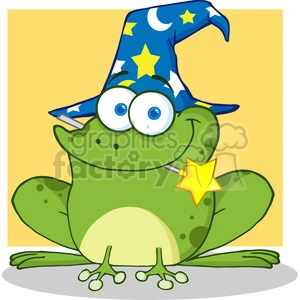 RF Wizard Frog With A Magic Wand In Mouth