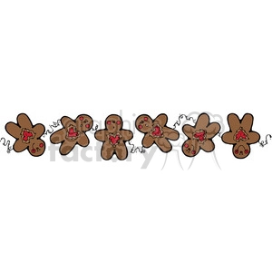 brown Gingerbread Man Border clipart