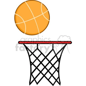 Royalty Free RF Clipart Illustration Abstract Basketball Hoop With Ball