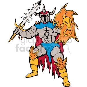 knight with big sword and shield