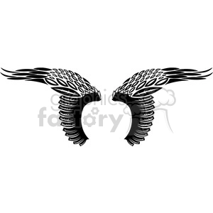 vinyl ready vector wing tattoo design 008