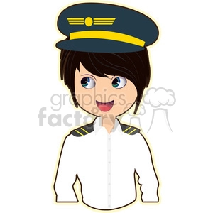 Pilot cartoon character vector image