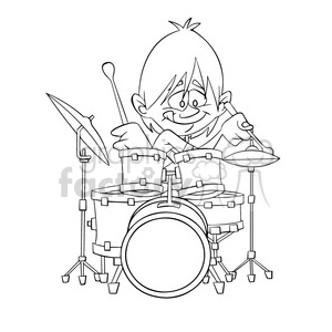 black and white image of boy playing drums nino tocando bateria negro