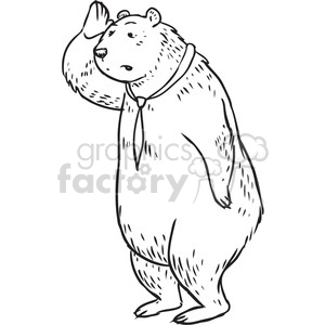 bear wearing a tie vector RF clip art images