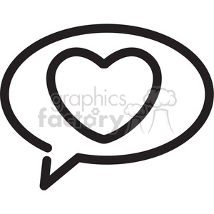 chat box icon with heart