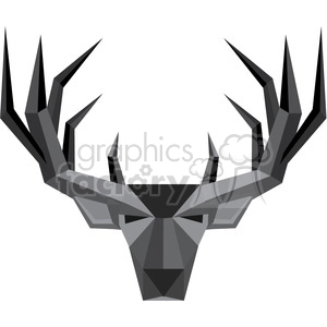 geometric buck illustration silhouette geometry logo vector graphic