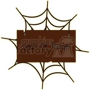 Halloween Signboard cartoon character vector image