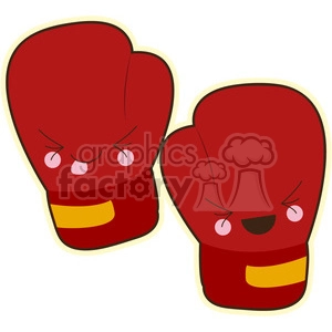 Boxing gloves cartoon character vector image