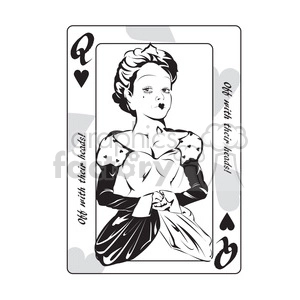 alice in wonderland queen of hearts playing card