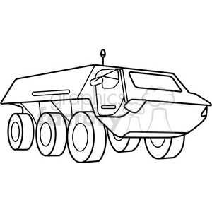 military armored security vehicle outline