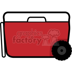red wheeled cooler icon