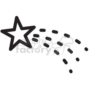 shooting star sparkles vector icon