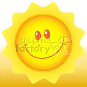 royalty free rf clipart illustration happy sun cartoon mascot character vector illustration with background