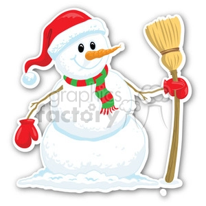 christmas snowman v6 sticker