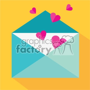 love letter envelope with hearts vector icon art