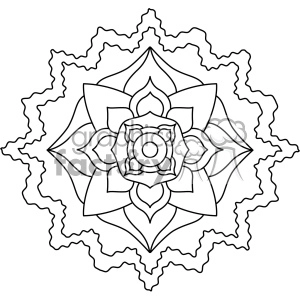 mandala geometric vector design 007
