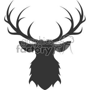 deer head silhouette vector art