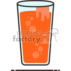 Juice glass flat vector icon design