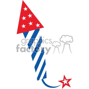 4th of july rocket firework vector icon