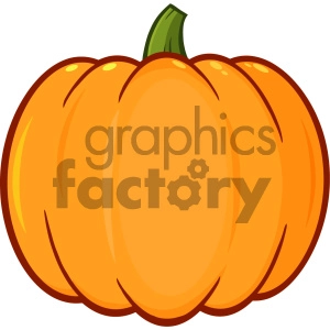 Pumpkin Fruit Cartoon Drawing Simple Design Vector Illustration Isolated On White Background