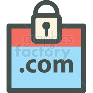 secure dot com web hosting vector icons