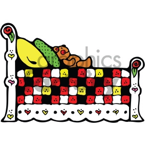 vector bed clipart
