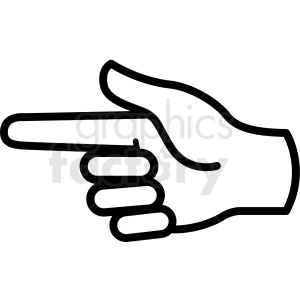 hand pointing gesture vector icon