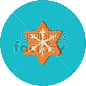 christmas cookie on blue circle background icon
