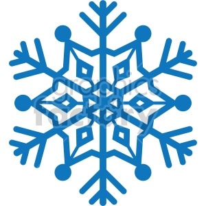 navy blue snowflake vector rf clip art