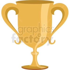 trophy vector flat icon clipart with no background