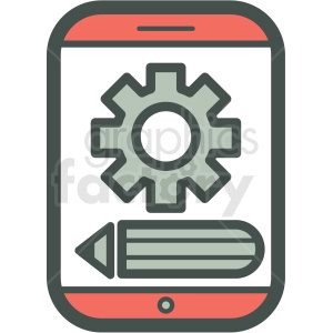 settings smart device vector icon