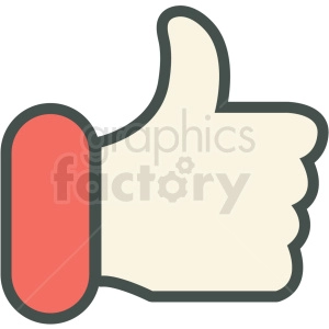 thumbs up love vector icon