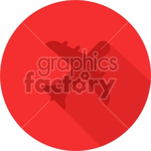 commercial airplane red icon
