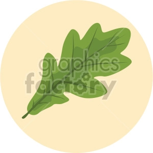 oak leaf on yellow circle background